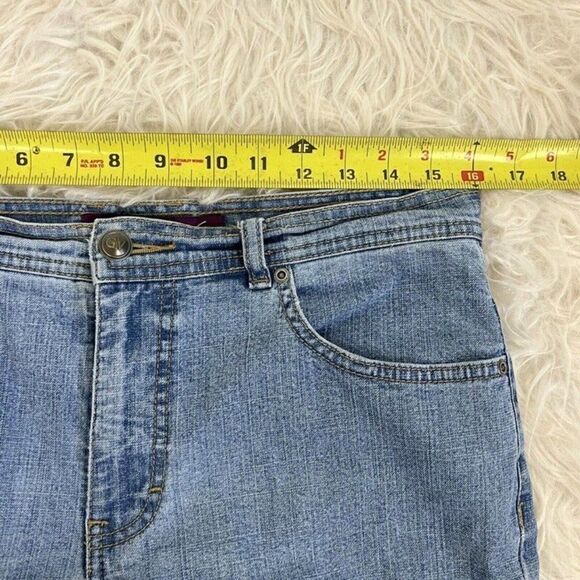 Gloria Vanderbilt Amanda 10 Petite Women's Denim Jeans Blue Taped Light Wash - Picture 5 of 12